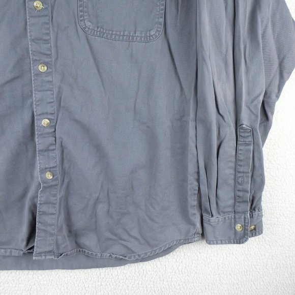 Columbia Shirt Mens Large Gray Heavyweight Cotton Canvas Outdoor Classic - Picture 3 of 7